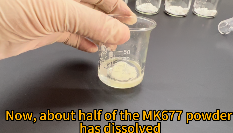 3 half powder dissolved