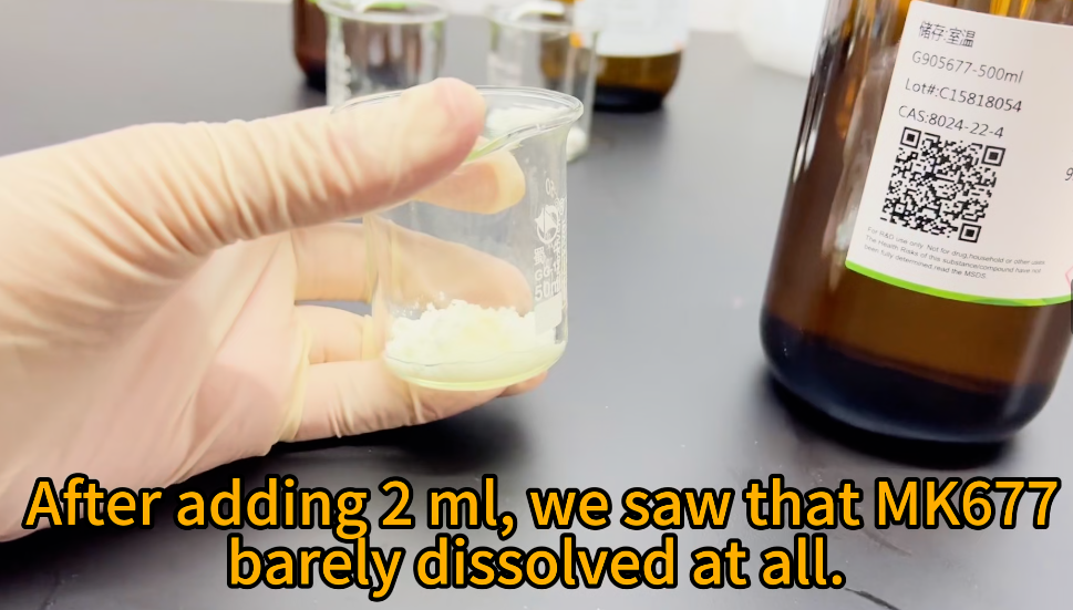 2 2ml grapseed barely dissolve mk677 powder