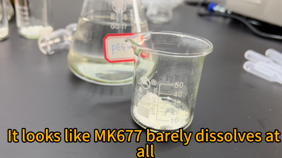 2 mk677 barely dissolves in 2ml