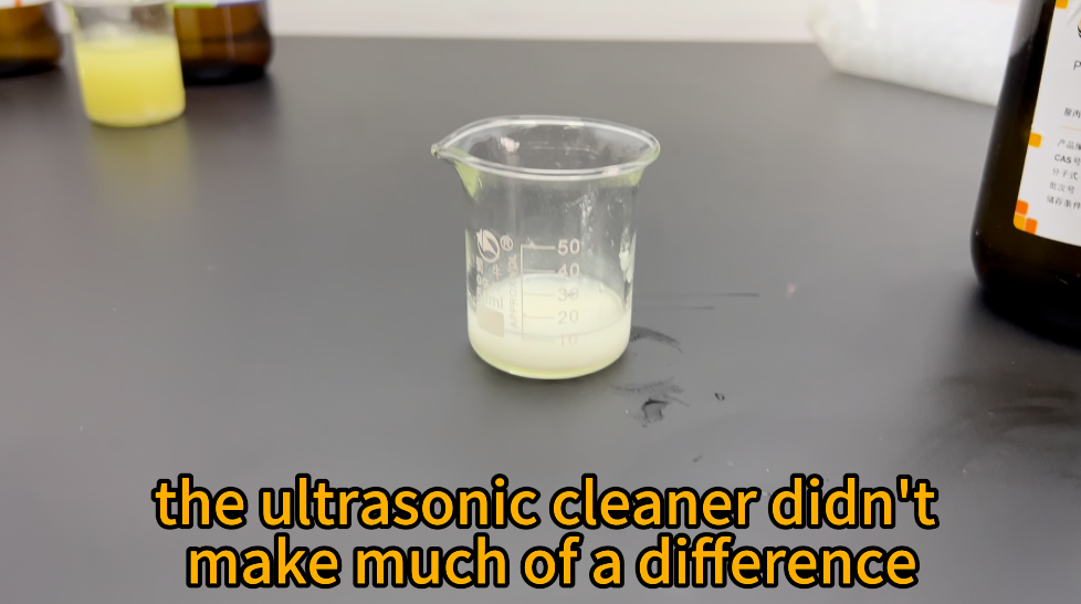 3  after ultrasonic cleaner not dissolve