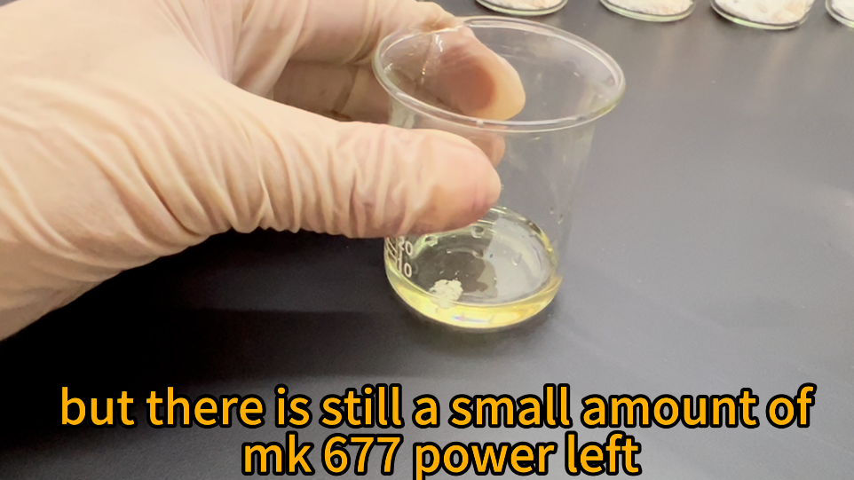4 a small amount of mk677 left undissolved