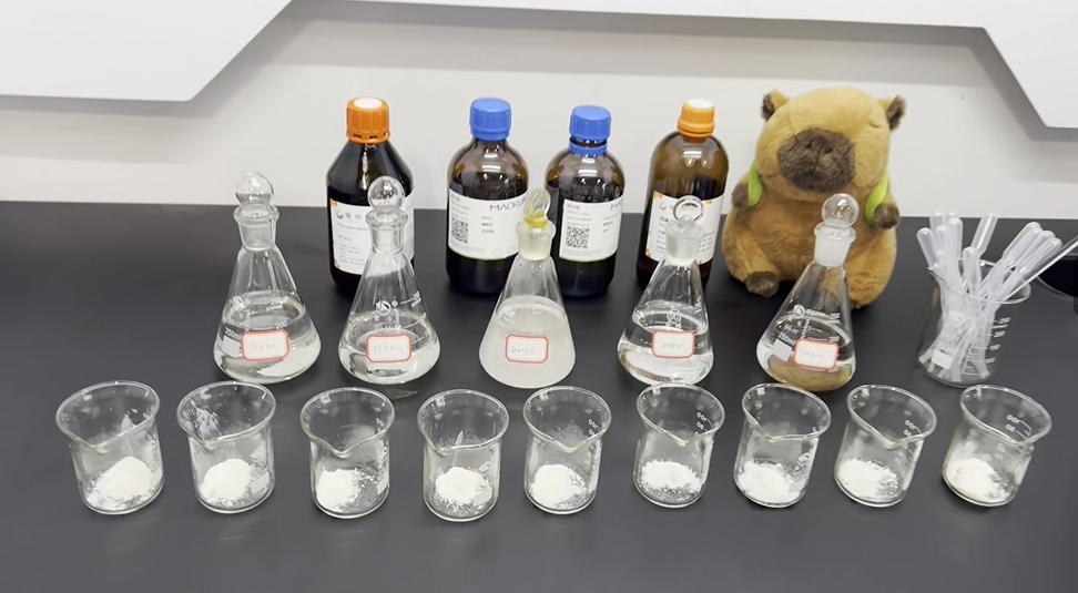 2 9 samples and 9 solvents